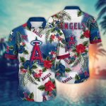 Los Angeles Angels MLB Flower Hawaiian Shirt & T-shirt – Summer Football Fan Gift