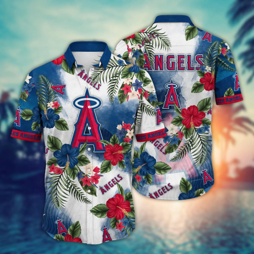 Los Angeles Angels MLB Flower Hawaiian Shirt & T-shirt – Summer Football Fan Gift
