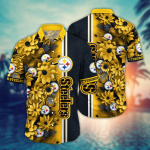 Pittsburgh Steelers NFL Flower Hawaii Shirt And Tshirt For Fans, Custom Summer Football Shirts Gift