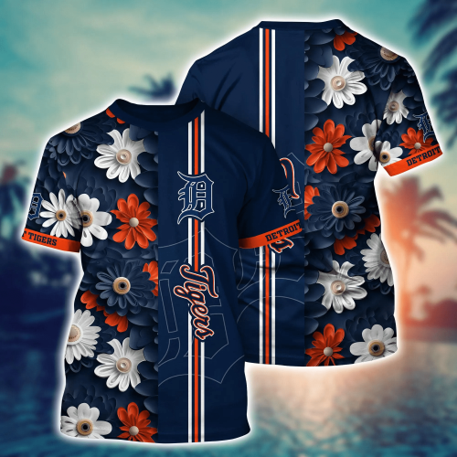 Detroit Tigers MLB Flower Hawaii Shirt & Tshirt: Summer Football Fan Gift