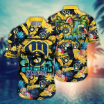 Milwaukee Brewers MLB Flower Hawaii Shirt & Tshirt: Perfect Summer Football Gift for Fans Milwaukee Brewers MLB Flower Hawaii Shirt & Tshirt: Perfect Summer Football Gift for Fans