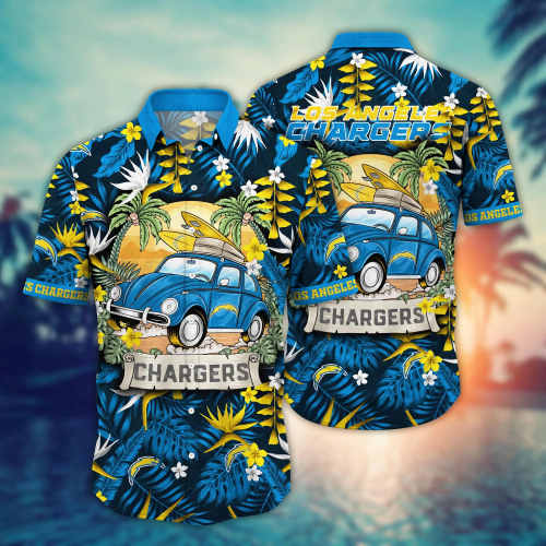 Los Angeles Chargers NFL Flower Hawaii Shirt And Tshirt For Fans, Summer Football Shirts Gift