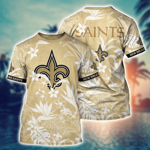 New Orleans Saints NFL Flower Hawaii Shirt And Tshirt For Fans, Summer Football Shirts Gift