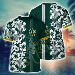 Oakland Athletics MLB Flower Hawaii Shirt & Tshirt: Summer Football Fan Gift