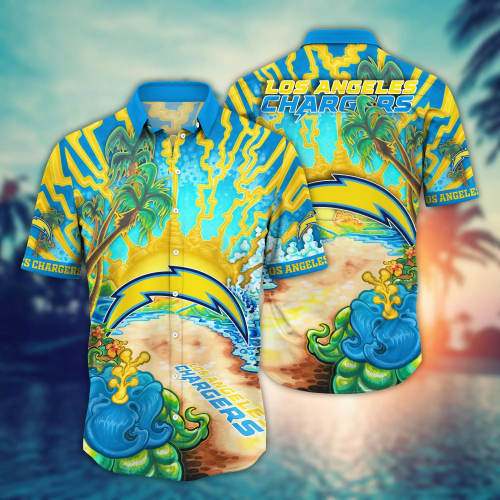 Los Angeles Chargers NFL Flower Hawaii Shirt And Tshirt For Fans, Summer Football Shirts Gift