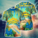 Los Angeles Chargers NFL Flower Hawaii Shirt And Tshirt For Fans, Summer Football Shirts Gift
