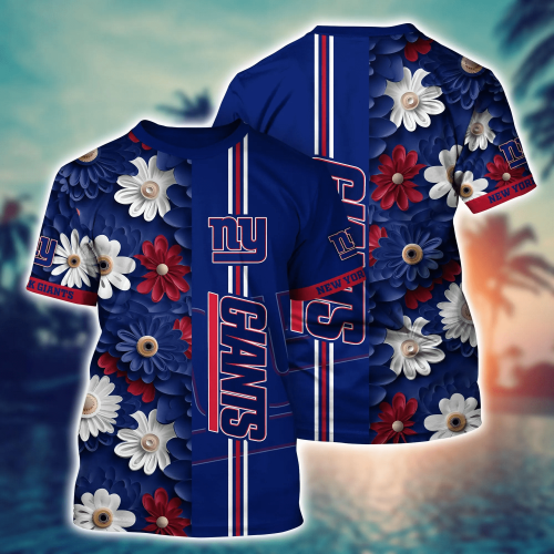 New York Giants NFL Flower Hawaii Shirt And Tshirt For Fans, Summer Football Shirts Gift