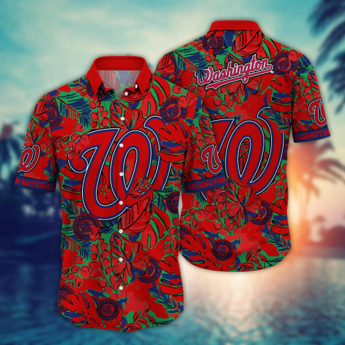 Washington Nationals MLB Hawaiian Shirt & Tshirt: Summer Football Fan Gift