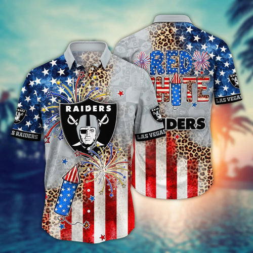 Las Vegas Raiders NFL Hawaii Shirt Independence Day, Summer Shirts Gift