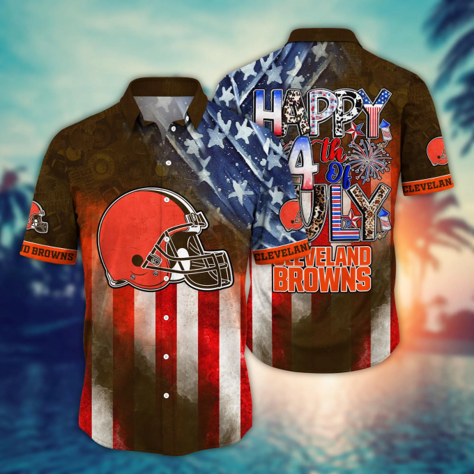 Cleveland Browns NFL Hawaii Shirt Independence Day, Summer Shirts Gift