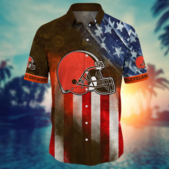 Cleveland Browns NFL Hawaii Shirt Independence Day, Summer Shirts Gift