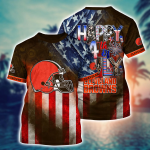 Cleveland Browns NFL Hawaii Shirt Independence Day, Summer Shirts Gift