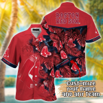 Boston Red Sox MLB Summer Hawaii Shirt And TShirt: Custom Football Shirts Gift