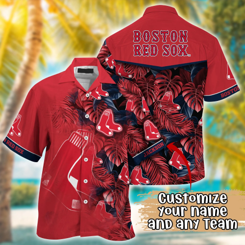 Boston Red Sox MLB Summer Hawaii Shirt And TShirt: Custom Football Shirts Gift