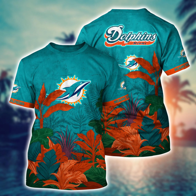 Miami Dolphins NFL Flower Hawaii Shirt And Tshirt For Fans, Summer Football Shirts Gift