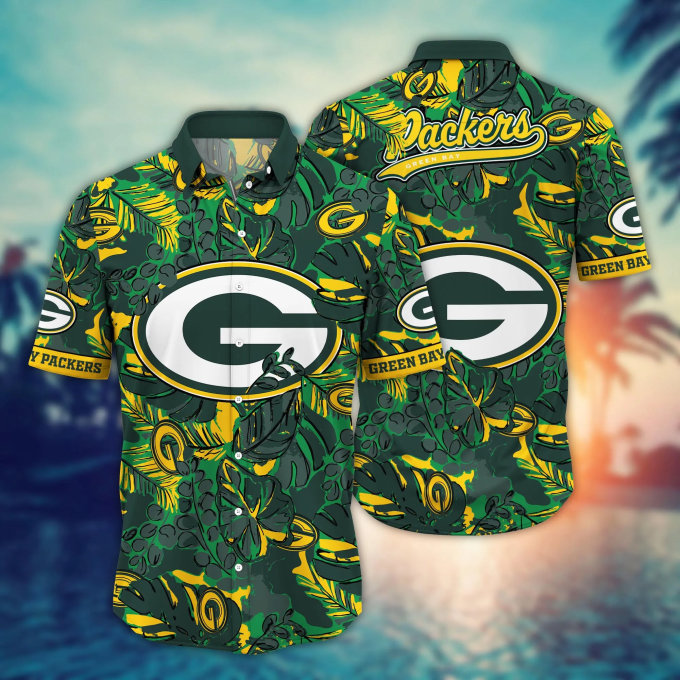 Green Bay Packers NFL Flower Hawaii Shirt And Tshirt For Fans, Summer Football Shirts Gift