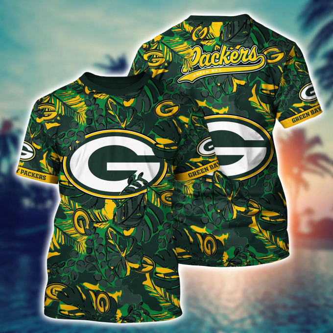 Green Bay Packers NFL Flower Hawaii Shirt And Tshirt For Fans, Summer Football Shirts Gift