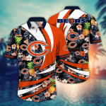Chicago Bears NFL Flower Hawaii Shirt And Tshirt For Fans, Summer Football Shirts Gift