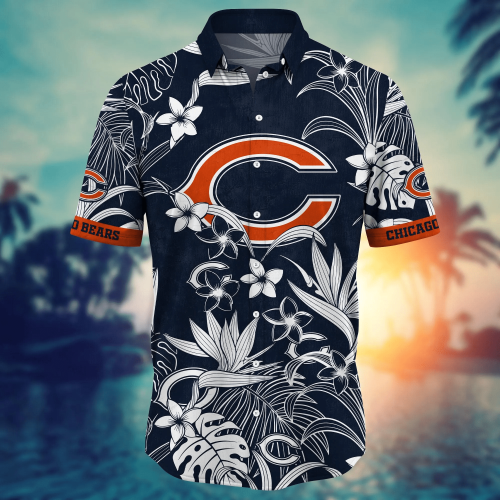 Chicago Bears NFL Flower Hawaii Shirt And Tshirt For Fans, Summer Football Shirts Gift
