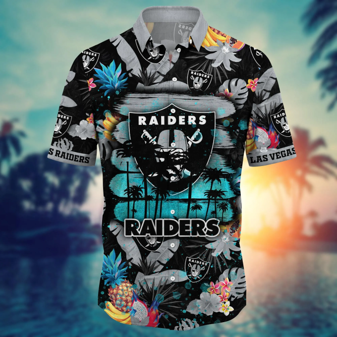 Las Vegas Raiders NFL Flower Hawaii Shirt And Tshirt For Fans, Summer Football Shirts Gift