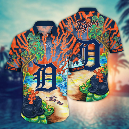 Detroit Tigers MLB Flower Hawaii Shirt and Tshirt: Summer Football Fan Gift