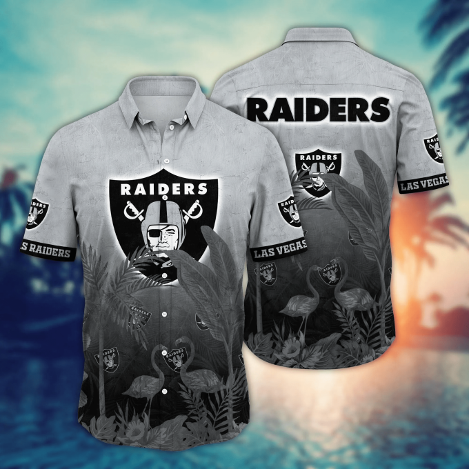 Las Vegas Raiders NFL Flower Hawaii Shirt And Tshirt For Fans, Summer Football Shirts Gift