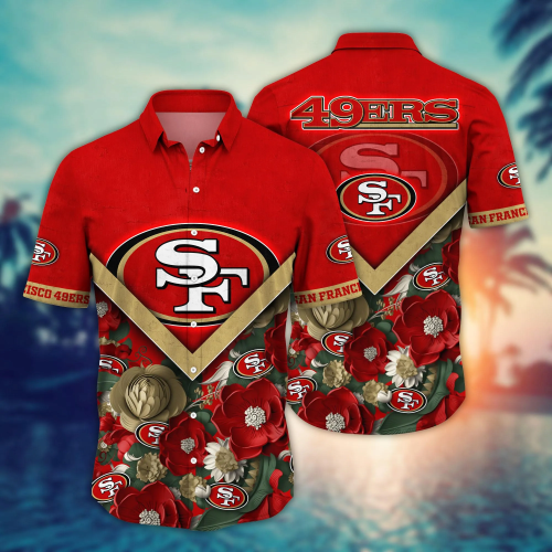 San Francisco 49ers NFL Flower Hawaii Shirt And Tshirt For Fans, Custom Summer Football Shirts Gift