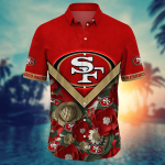 San Francisco 49ers NFL Flower Hawaii Shirt And Tshirt For Fans, Custom Summer Football Shirts Gift