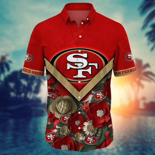 San Francisco 49ers NFL Flower Hawaii Shirt And Tshirt For Fans, Custom Summer Football Shirts Gift