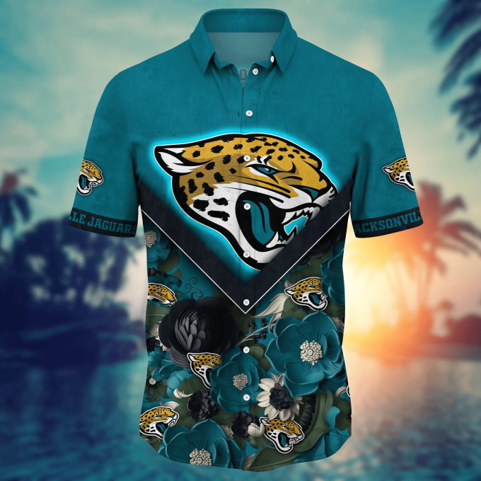 Jacksonville Jaguars NFL Flower Hawaii Shirt And Tshirt For Fans, Custom Summer Football Shirts Gift