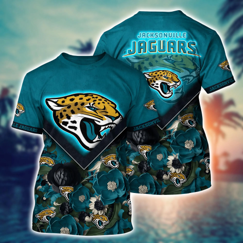 Jacksonville Jaguars NFL Flower Hawaii Shirt And Tshirt For Fans, Custom Summer Football Shirts Gift