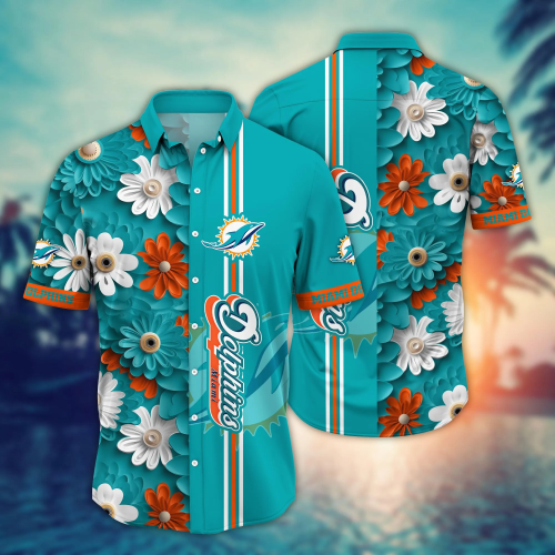 Miami Dolphins NFL Flower Hawaii Shirt And Tshirt For Fans, Summer Football Shirts Gift