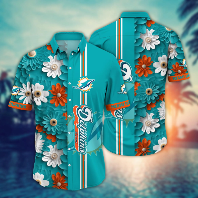 Miami Dolphins NFL Flower Hawaii Shirt And Tshirt For Fans, Summer Football Shirts Gift