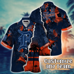 Detroit Tigers Floral Hawaii Shirt & Tshirt: Custom Summer Football Gift for Fans