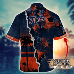 Detroit Tigers Floral Hawaii Shirt & Tshirt: Custom Summer Football Gift for Fans