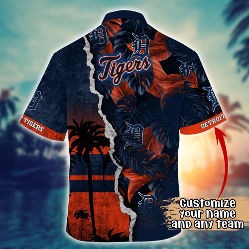 Detroit Tigers Floral Hawaii Shirt & Tshirt: Custom Summer Football Gift for Fans