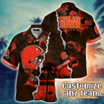 Cleveland Browns NFL Flower Hawaii Shirt And Tshirt For Fans, Custom Summer Football Shirts Gift