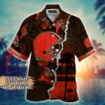 Cleveland Browns NFL Flower Hawaii Shirt And Tshirt For Fans, Custom Summer Football Shirts Gift