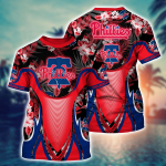Philadelphia Phillies MLB Floral Hawaii Shirt & T-Shirt Set – Perfect Summer Football Gift for Fans