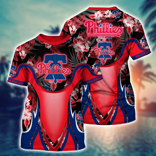 Philadelphia Phillies MLB Floral Hawaii Shirt & T-Shirt Set – Perfect Summer Football Gift for Fans