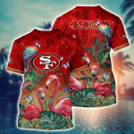 San Francisco 49ers NFL Flower Hawaii Shirt And Tshirt For Fans, Summer Football Shirts Gift