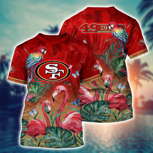 San Francisco 49ers NFL Flower Hawaii Shirt And Tshirt For Fans, Summer Football Shirts Gift