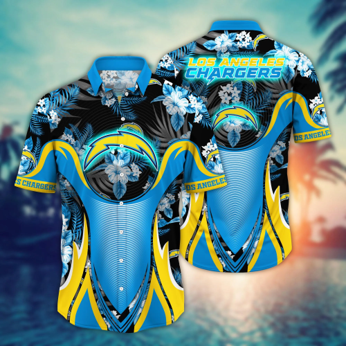 Los Angeles Chargers NFL Flower Hawaii Shirt And Tshirt For Fans, Summer Football Shirts Gift