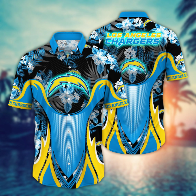 Los Angeles Chargers NFL Flower Hawaii Shirt And Tshirt For Fans, Summer Football Shirts Gift