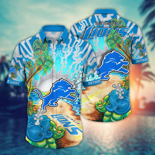 Detroit Lions NFL Flower Hawaii Shirt And Tshirt For Fans, Summer Football Shirts Gift