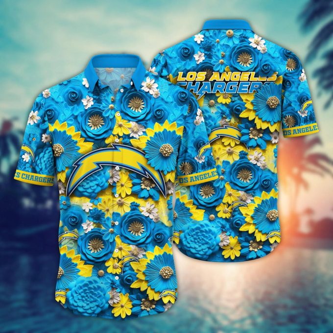 Los Angeles Chargers NFL Hawaiian Shirt Trending For This Summer Customize Shirt Any Team Gift