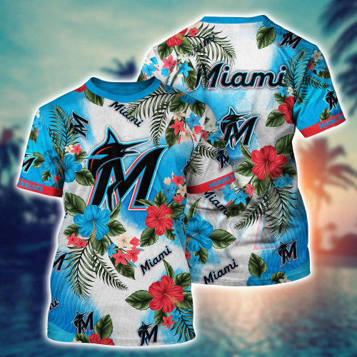 Official Miami Marlins MLB Floral Hawaii Shirt & Tshirt – Perfect Summer Football Gift!