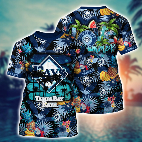 Tampa Bay Rays MLB Flower Hawaiian Shirt & Tshirt: Perfect Summer Football Gift for Fans