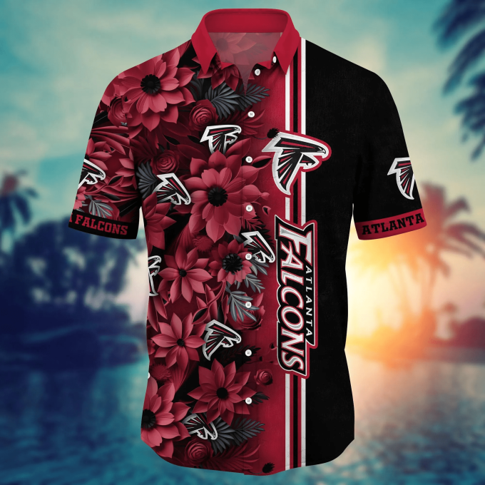 Atlanta Falcons NFL Flower Hawaii Shirt And Tshirt For Fans, Custom Summer Football Shirts Gift