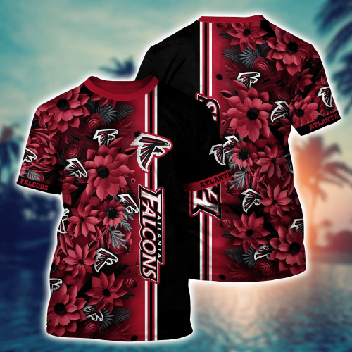 Atlanta Falcons NFL Flower Hawaii Shirt And Tshirt For Fans, Custom Summer Football Shirts Gift